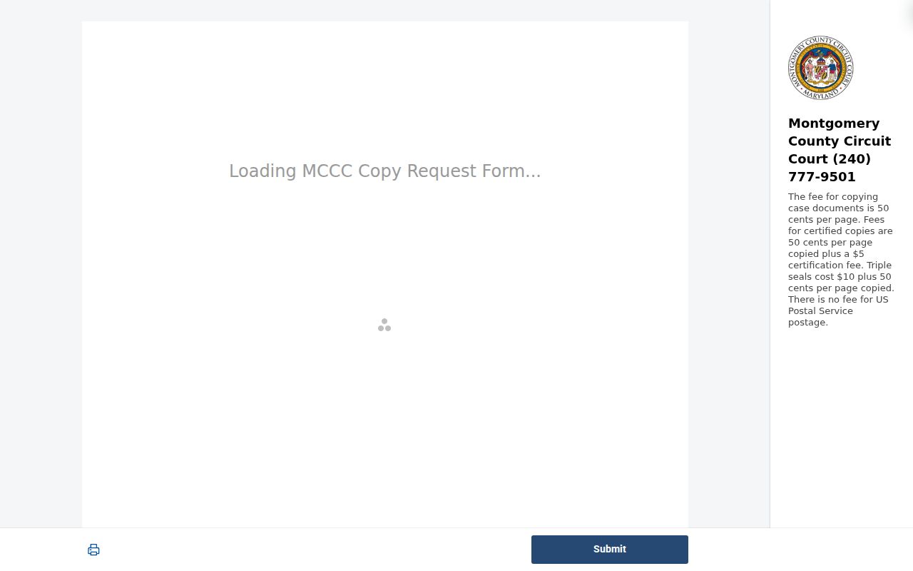 Montgomery County public records Circuit Court copy request